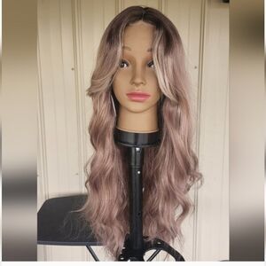 Pinkish Blonde 26 Inch Wave Wig
